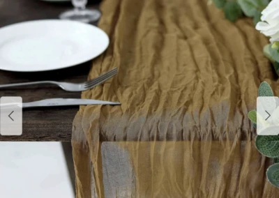 Gold table runners